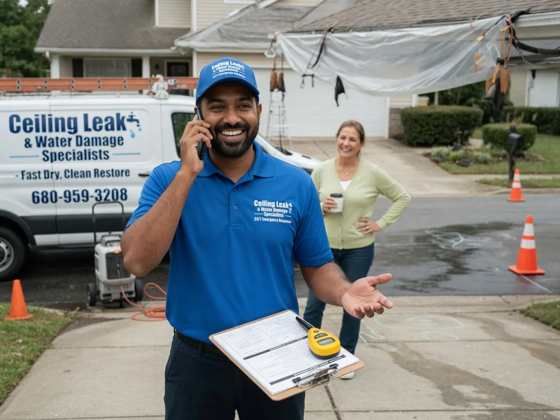 Ceiling Leak Cleanup Luana, IA FAQs